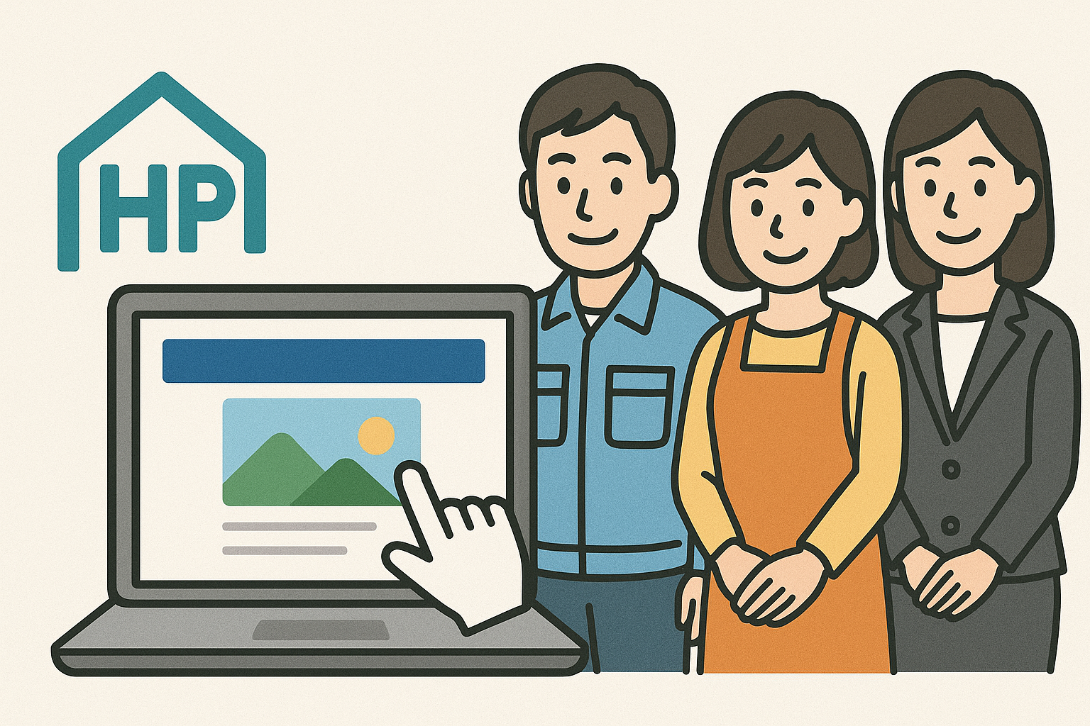 地域事業者向けホームページ制作サービスの紹介 - レスポンシブデザインでモバイル対応